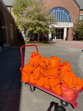 Bags of Food Packed for Peachtree Charter Middle School in Dunwoody